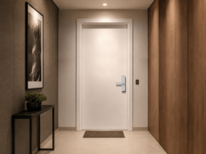 Fachada de entrada de um apartamento
