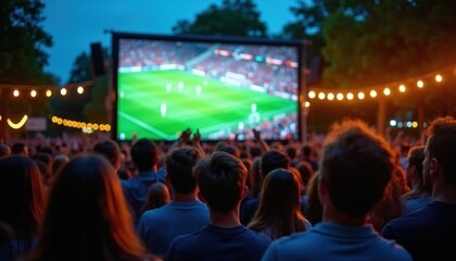 Pessoas assistindo um jogo ao vivo